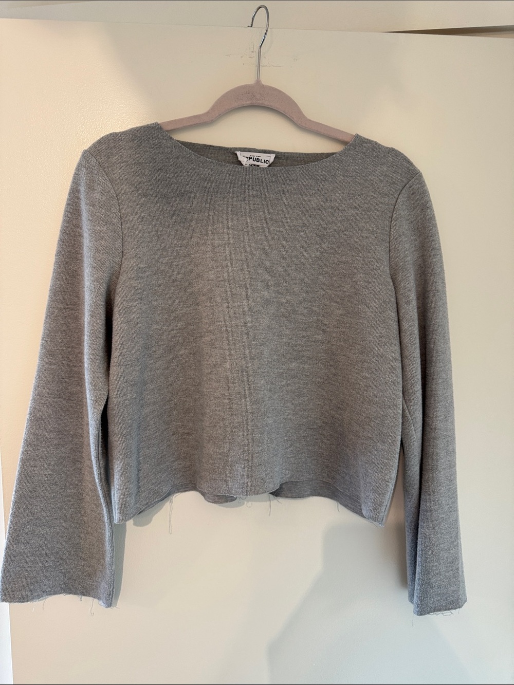 For The Republic Heather Gray knit top